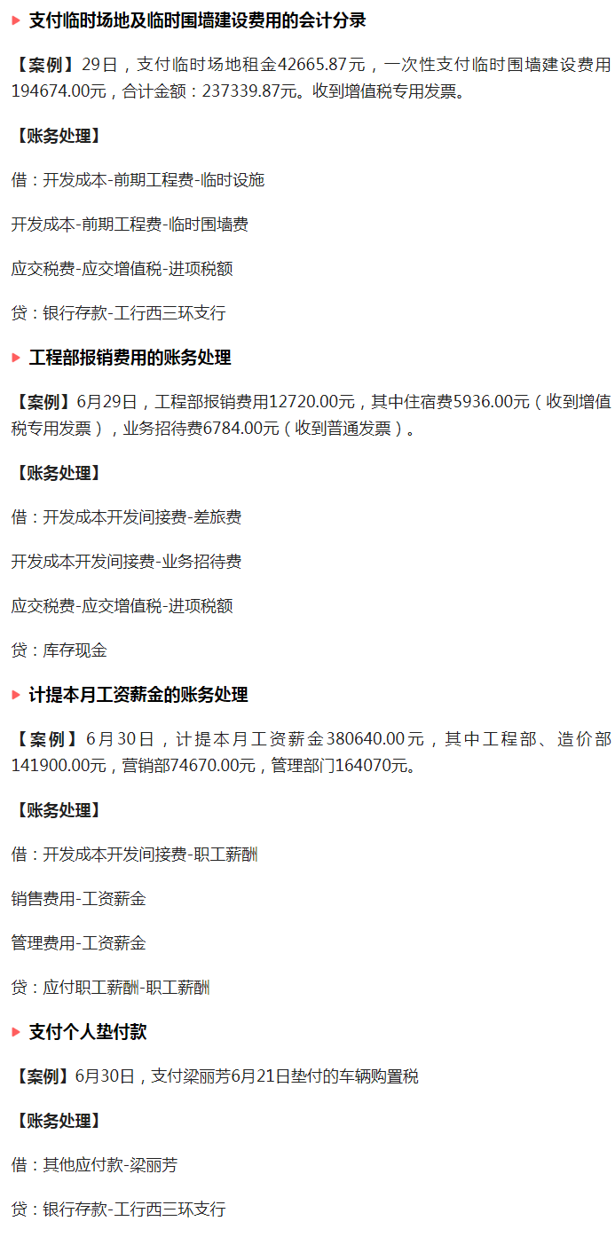 房地产账务处理流程和分录_房地产账务处理_投资性房地产账务处理