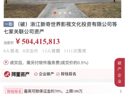 2022 年安吉多家房企破产清算，七家关联公司资产 5.04 亿起拍