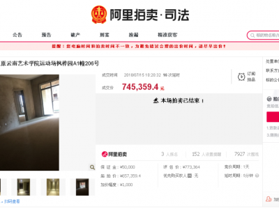 昆明市五华区原枫桦园 A1 幢 206 号法拍房，待竣工验收后统一办理过户手续